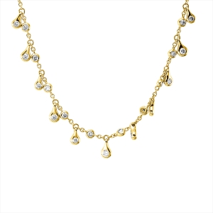 Collier 14 kt GG, mit ZÖ 42,5 cm + 40,0 cm