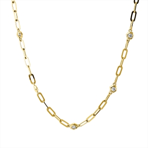 Collier 14 kt GG, mit ZÖ 42,5 cm + 40,0 cm