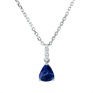 Collier 18 kt WG, mit ZÖ 40,6 cm