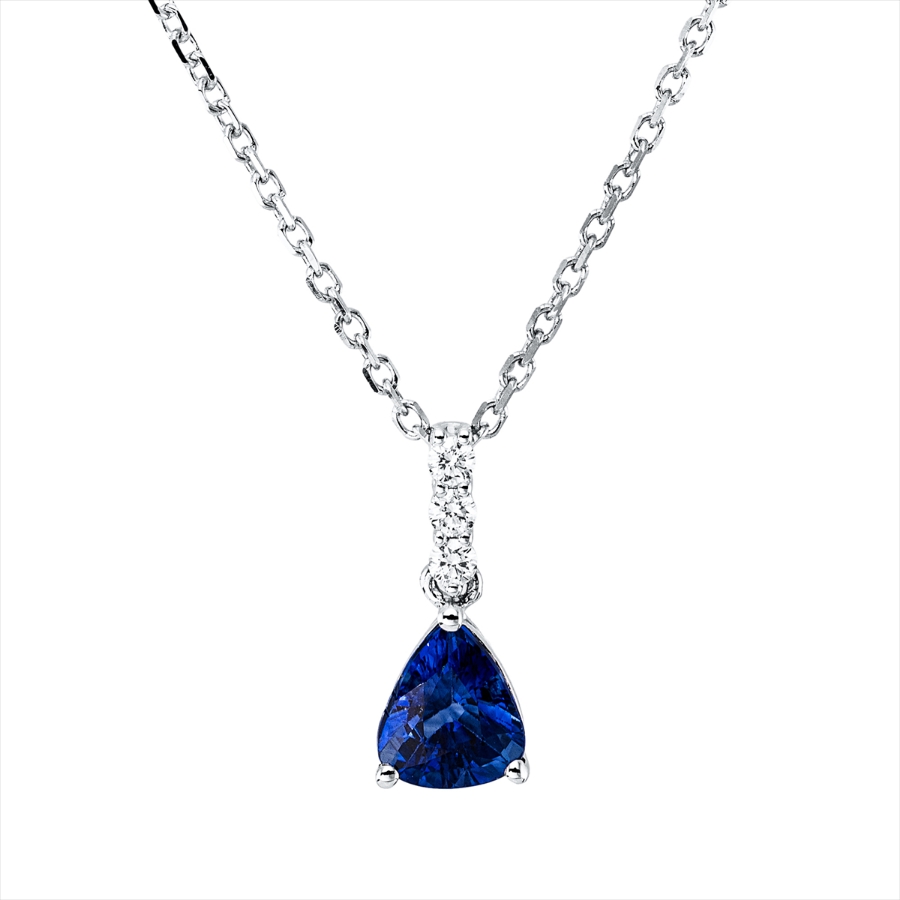 Collier 18 kt WG, mit ZÖ 40,6 cm