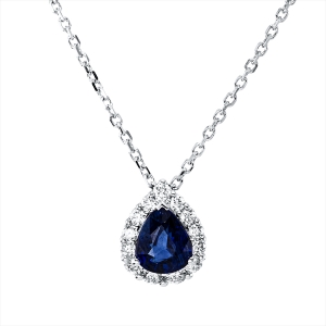 Collier 18 kt WG, mit ZÖ 40,6 cm