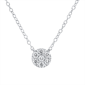 Collier 18 kt WG, mit ZÖ 40,5 cm + 38,0 cm