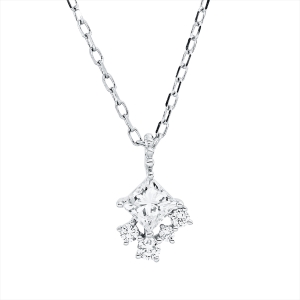 Collier 18 kt WG, mit ZÖ 40.6cm,43.2cm