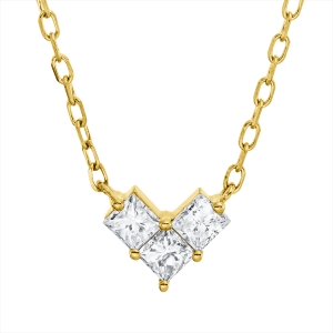 Collier 18 kt GG Herz, mit ZÖ 40.6cm,43.2cm