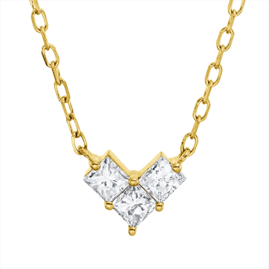 Collier 18 kt GG Herz, mit ZÖ 40.6cm,43.2cm
