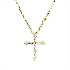Collier 18 kt GG Kreuz