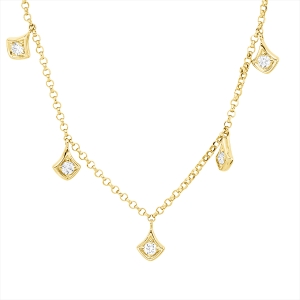Collier 18 kt GG, mit ZÖ 40,5 cm + 38,0 cm