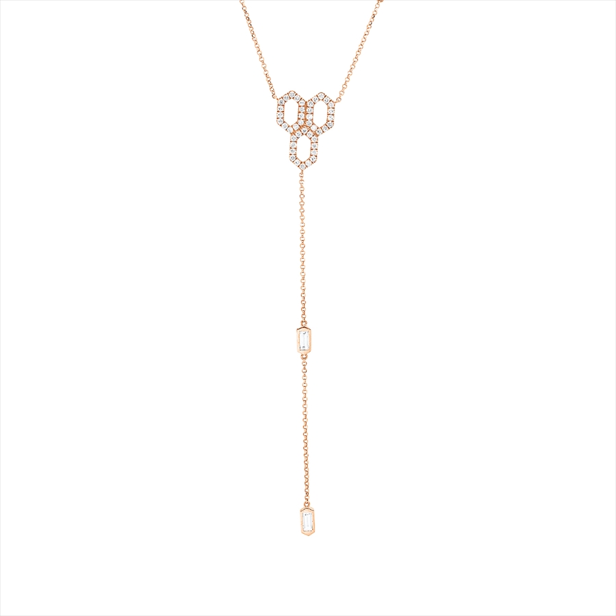 Collier 18 kt RG, mit ZÖ 48,3 cm + 45,7 cm