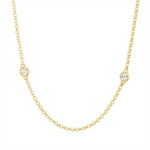 Collier 18 kt GG, mit ZÖ 40,5 cm + 38,0 cm