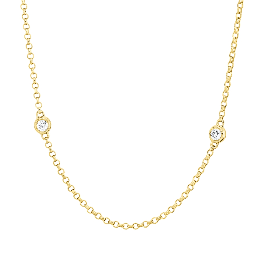 Collier 18 kt GG, mit ZÖ 40,5 cm + 38,0 cm