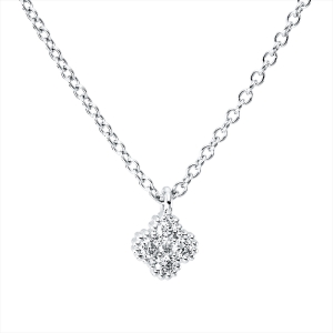 Collier 18 kt WG, mit ZÖ 40 cm + 42,5 cm