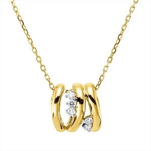 Collier 18 kt GG+WG, mit ZÖ 40 cm