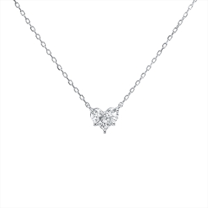 Collier 18 kt WG Herz