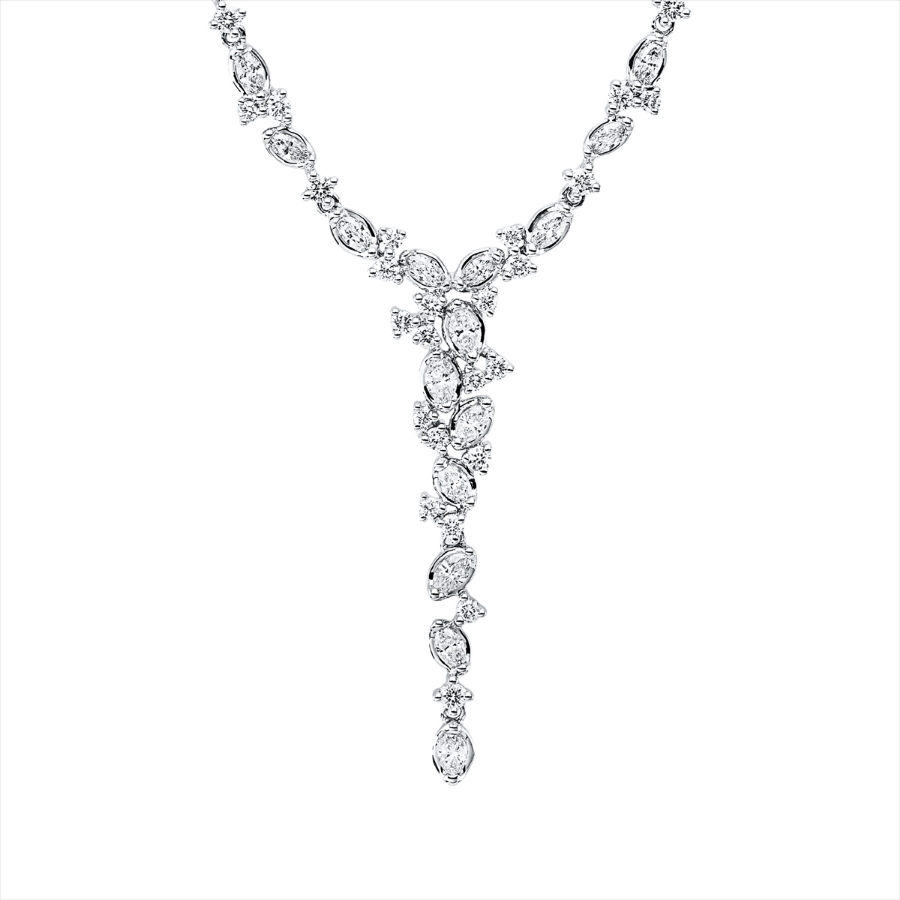 Collier 18 kt WG, mit ZÖ 40 cm