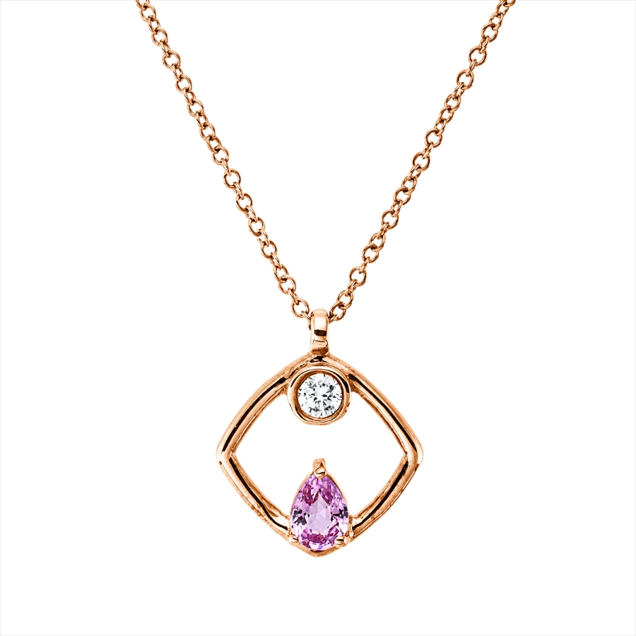 Collier 18 kt RG, mit ZÖ 40,6 cm
