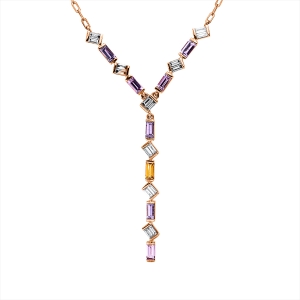 Collier 18 kt RG, mit ZÖ 40,6 cm
