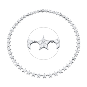 Collier 18 kt WG Stern