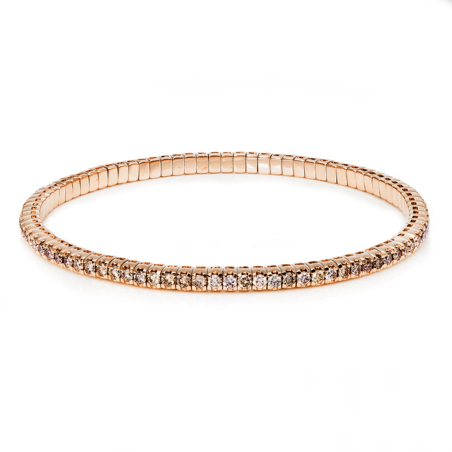 Armband 4er-Krappe 18 kt RG, Flex-Band, variabel