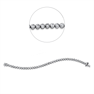 Tennisarmband  14kt Weißgold mit 10,00ct Diamanten