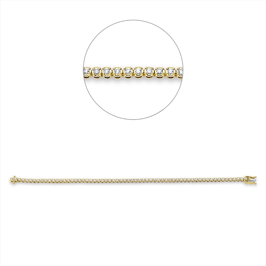 Tennisarmband 4er-Krappe 18kt Gelbgold / Weißgold mit 1,51ct Diamanten