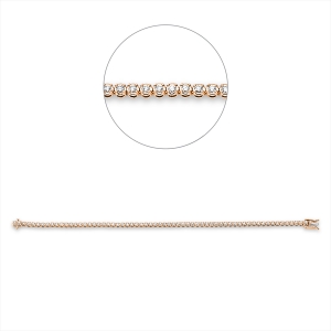 Tennisarmband 4er-Krappe 18kt Gelbgold / Weißgold mit 1,51ct Diamanten