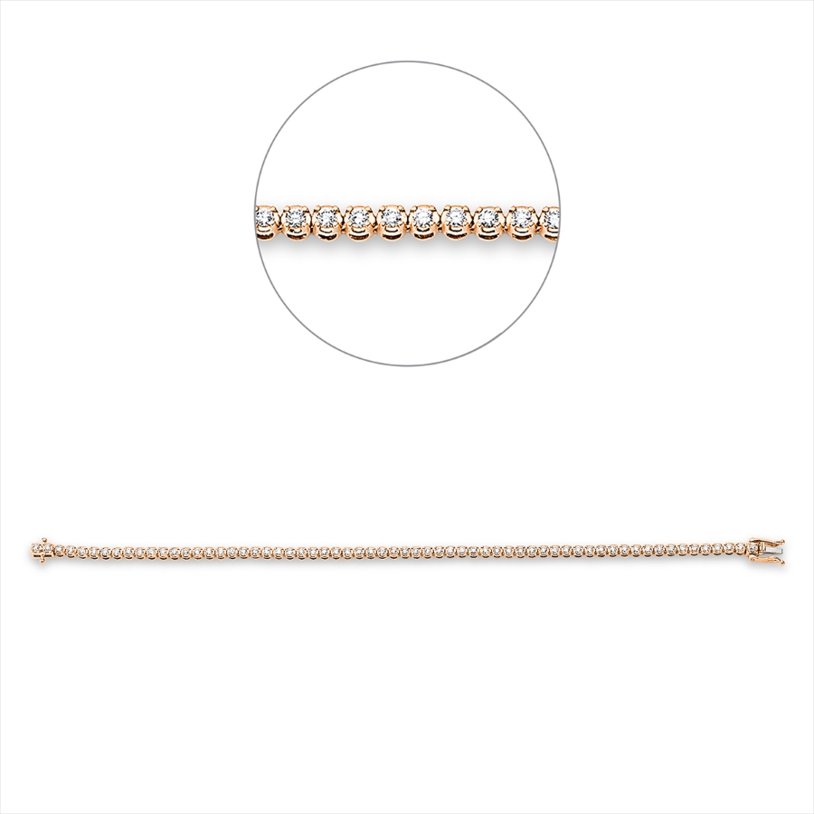 Tennisarmband 4er-Krappe 18kt Gelbgold / Weißgold mit 1,51ct Diamanten