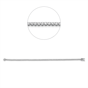 Tennisarmband 4er-Krappe 18kt Gelbgold / Weißgold mit 1,51ct Diamanten
