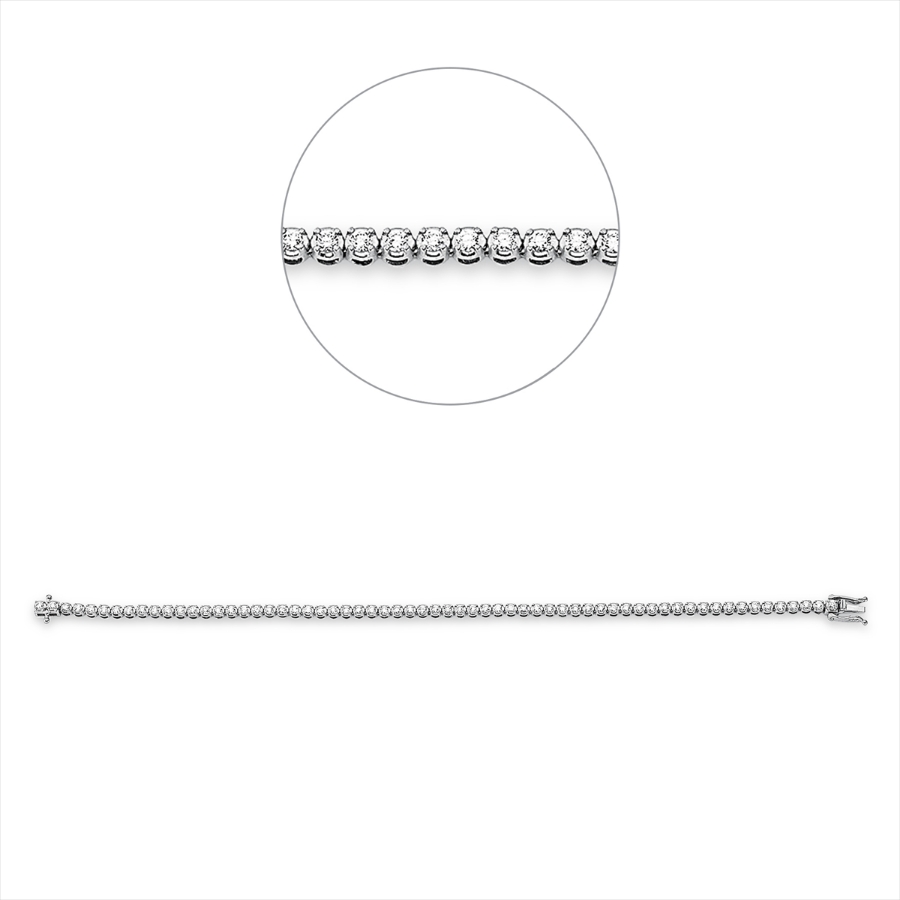 Tennisarmband 4er-Krappe 18kt Gelbgold / Weißgold mit 1,51ct Diamanten