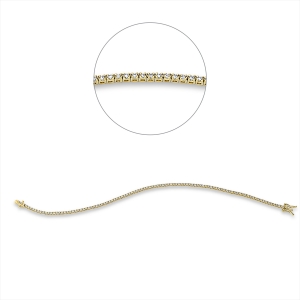 Tennisarmband 4er-Krappe 18kt Gelbgold mit 0,92ct Diamanten