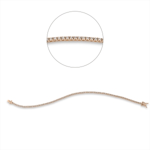 Tennisarmband 4er-Krappe 18kt Gelbgold mit 0,92ct Diamanten