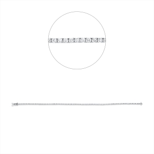Tennisarmband 4er-Krappe 18kt Weißgold mit 1,05ct Diamanten