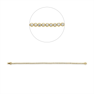 Tennisarmband  18kt Gelbgold mit 2,10ct Diamanten