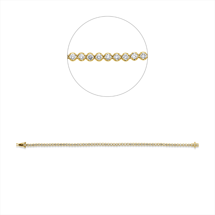 Tennisarmband  18kt Gelbgold mit 2,10ct Diamanten