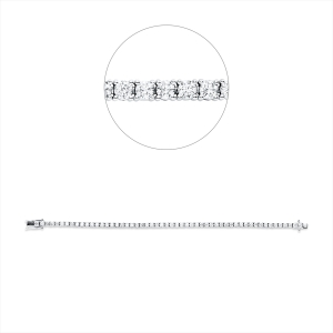 Tennisarmband  18kt Weißgold mit 3,10ct Diamanten