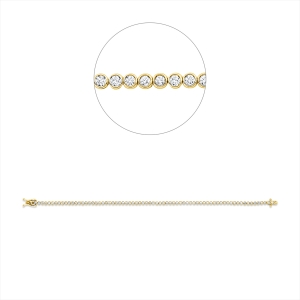 Tennisarmband Zarge 14kt Gelbgold mit 1,50ct Diamanten