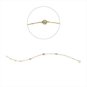 Armband Zarge 18 kt GG, mit ZÖ 14,5+15,5+17 cm