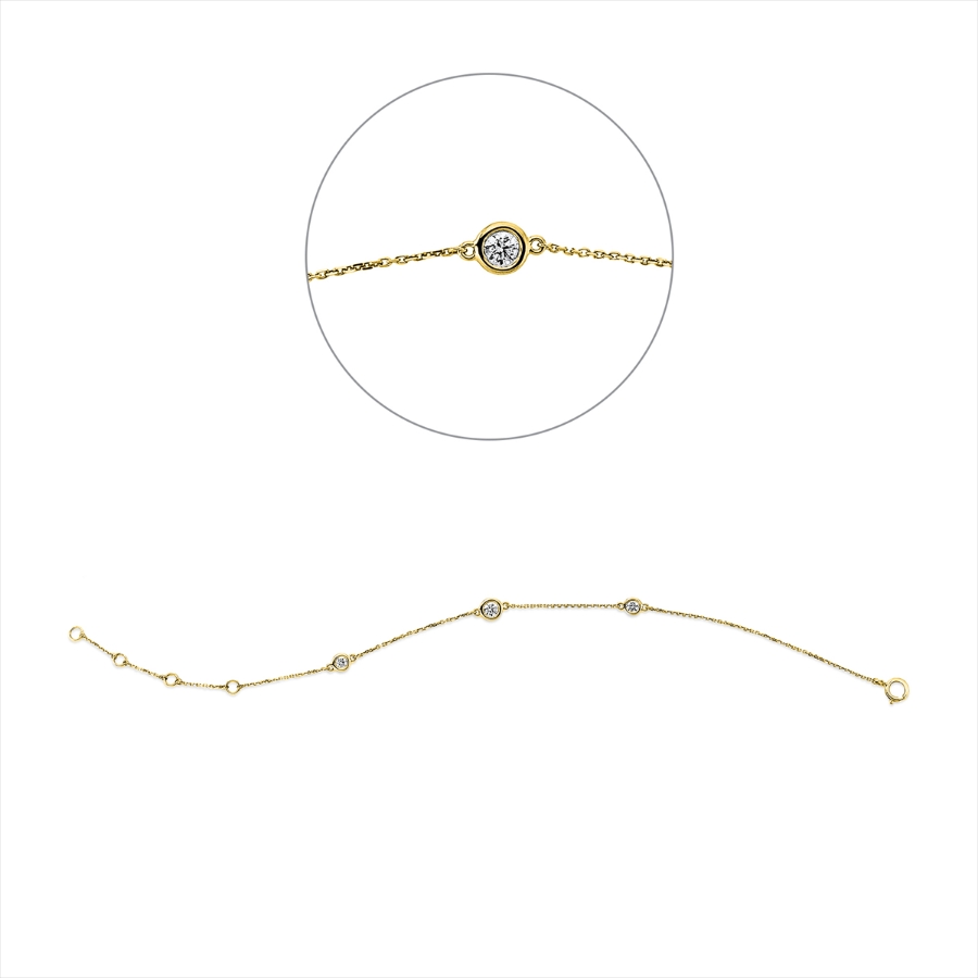 Armband Zarge 18 kt GG, mit ZÖ 14,5+15,5+17 cm
