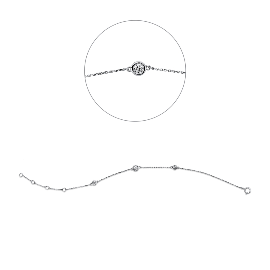 Armband Zarge 18 kt GG, mit ZÖ 14,5+15,5+17 cm