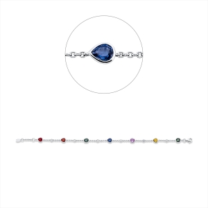Armband Zarge 18 kt WG, mit ZÖ 17 cm