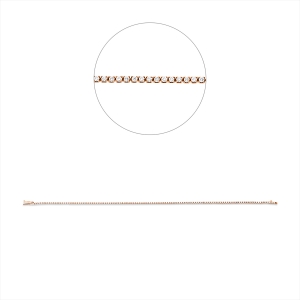 Tennisarmband  18kt Rotgold mit 0,62ct Diamanten