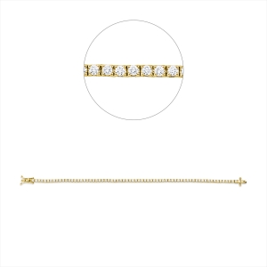Tennisarmband 4er-Krappe 18kt Gelbgold mit 2,08ct Diamanten