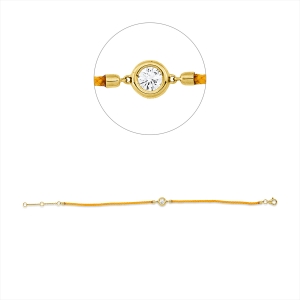 Armband Zarge 18 kt GG, organe cord, mit ZÖ 15,16,5cm