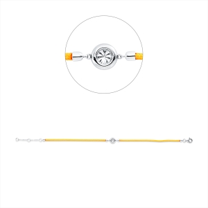 Armband Zarge 18 kt GG, organe cord, mit ZÖ 15,16,5cm