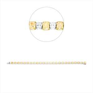 Armband 4er-Krappe 18 kt WG+GG