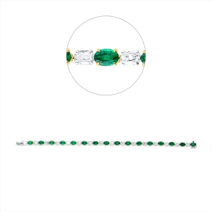 Armband 4er-Krappe 18 kt WG+GG