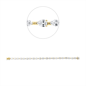 Armband 18 kt GG+WG