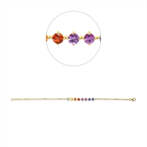 Armband 18 kt GG, mit ZÖ 15+16 cm