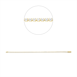 Tennisarmband  18kt Gelbgold mit 1,92ct Diamanten