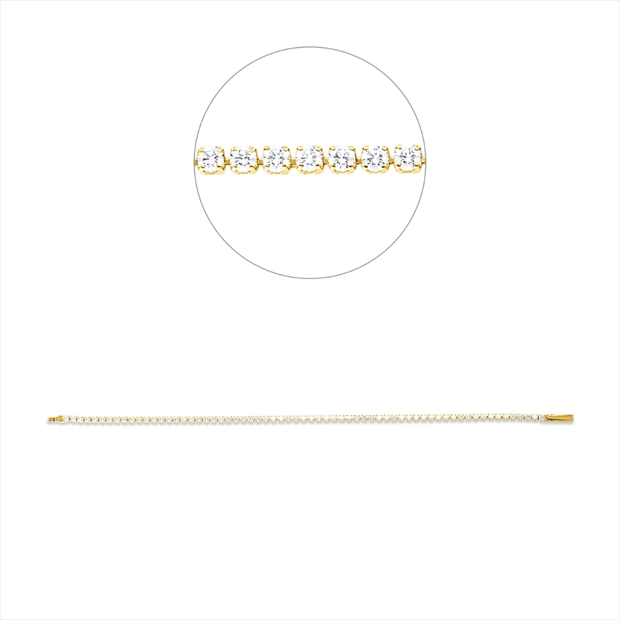 Tennisarmband  18kt Gelbgold mit 1,92ct Diamanten