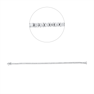 Tennisarmband 4er-Krappe 18kt Weißgold mit 2,46ct Diamanten